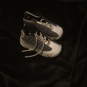 Toddler white and gray Jordan’s